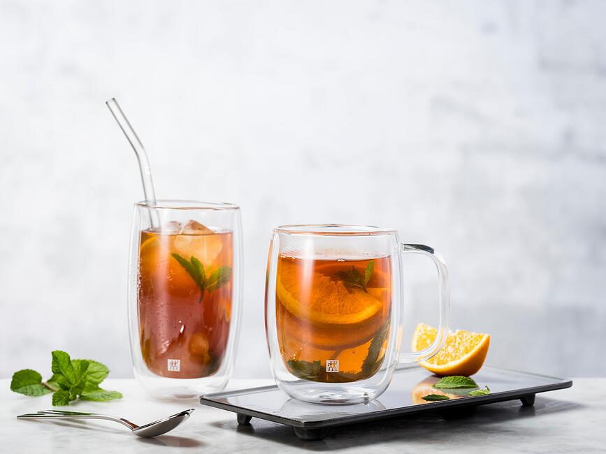 Pajitas Sorrento, multicolor, con cepillo de limpieza, Pack de 4