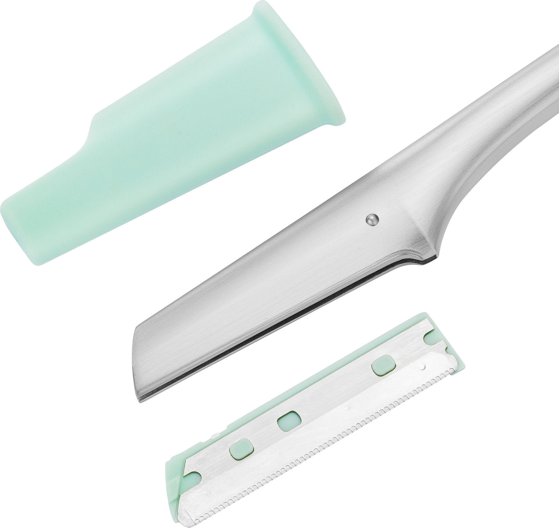 Premium Facial epilator 15 cm with 3 blades and attachment 5 el.