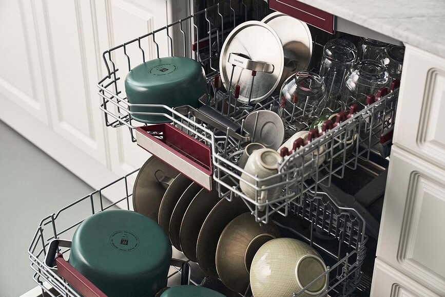 Pure Batterie de Cuisine avec casserole et 2 couvercles, crème, Set 5 pièces