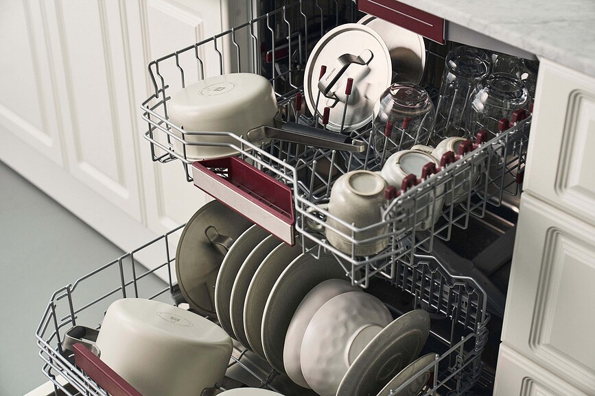 Pure Batterie de Cuisine avec casserole et 2 couvercles, crème, Set 5 pièces