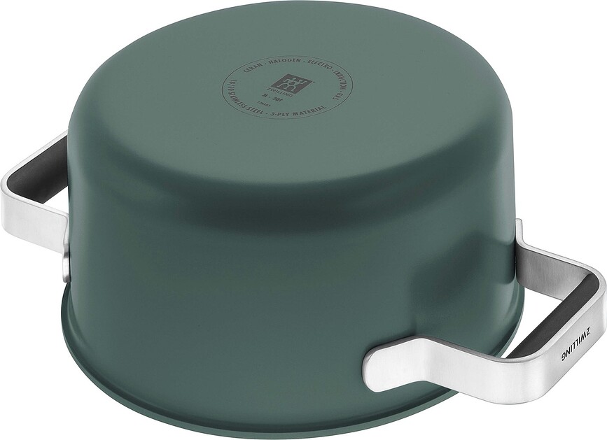 Pure Batterie de Cuisine avec casserole et 4 couvercles, crème, Set 9 pièces