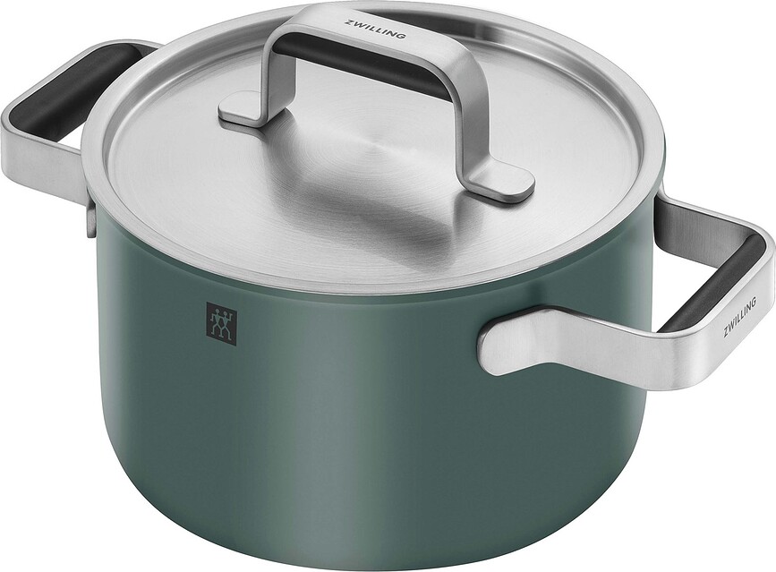 Pure Batterie de Cuisine avec casserole et 4 couvercles, crème, Set 9 pièces