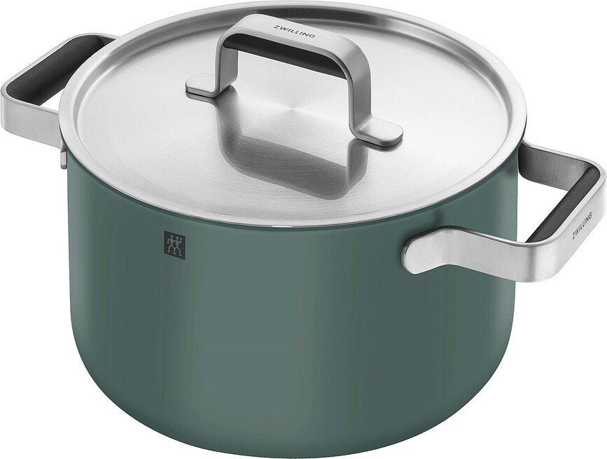 Pure Batterie de Cuisine avec casserole et 4 couvercles, crème, Set 9 pièces