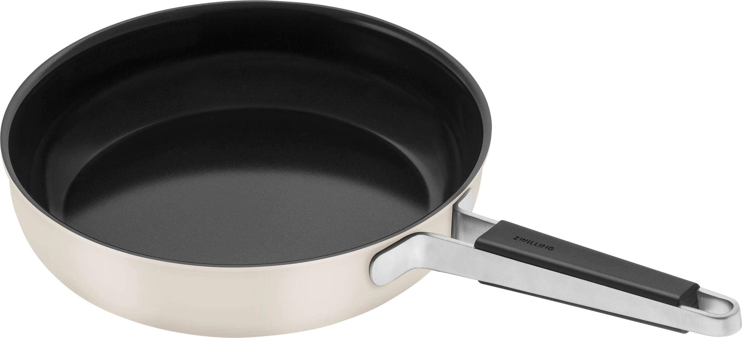 Pure flache Pfanne 28 cm, cremefarben