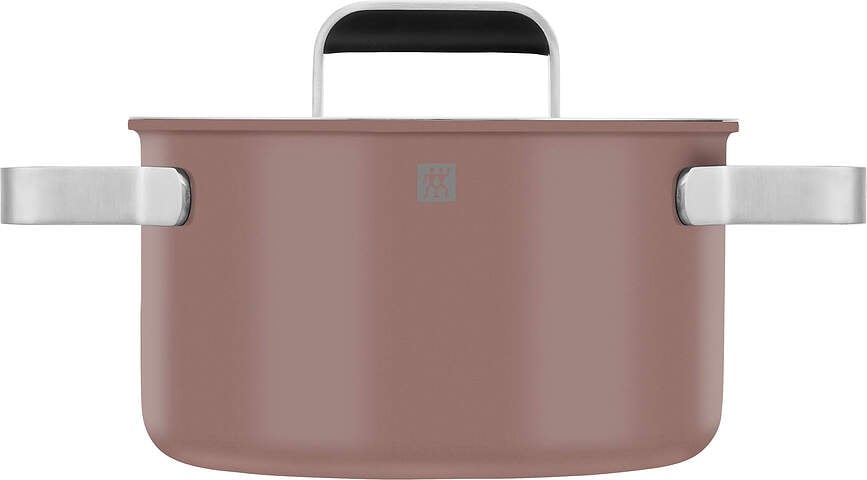 Pure Σετ Κατσαρολών με κατσαρολάκι και 2 καπάκια, κρεμ, Σετ 5 τεμαχίων