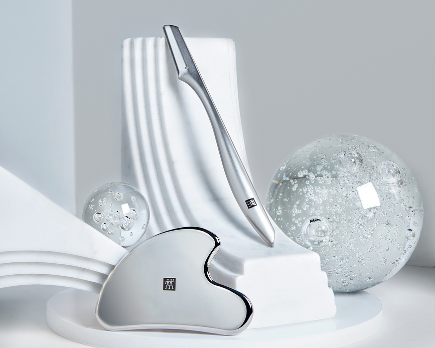 Rasoir Facial avec 3 lames et un embout, 15 cm, Premium, Set 5 pièces