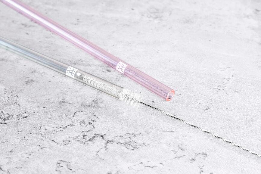 Sorrento Pailles droites, multicolores, avec brosse de nettoyage, Lot de 4