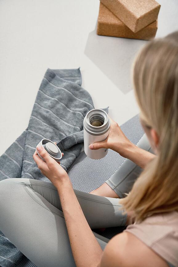 Termo con infusor Thermo, 420 ml, negro