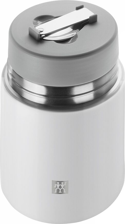 Termosas pietums Thermo su šaukštu baltos spalvos 700 ml