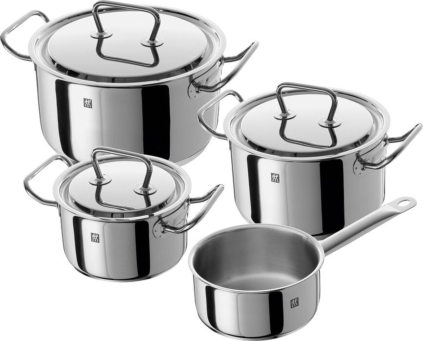Twin Classic Batterie de cuisine, faitouts bas et casserole, Set 5 pièces