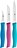 Twin Grip Paring Knives blue and pink, 3 pcs.