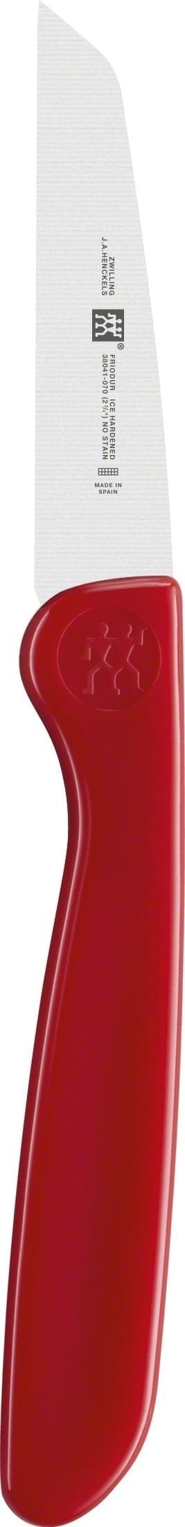 Twin Grip Schälmesser 7 cm rot