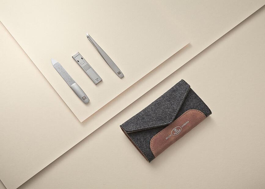 Twinox Kit Manucure avec étui en feutre, Set 3 pièces