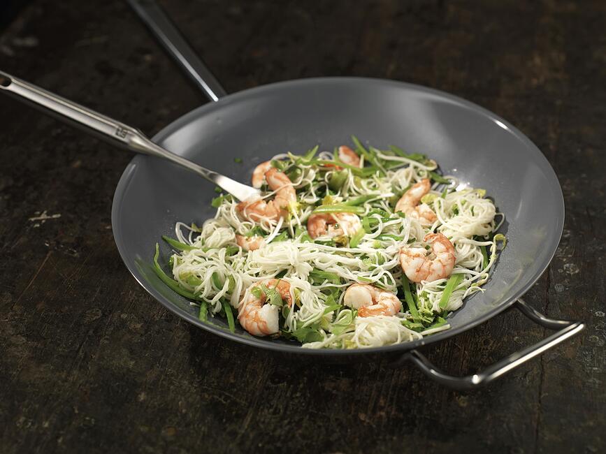 Wok con revestimiento cerámico Zwilling Plus, 32 cm