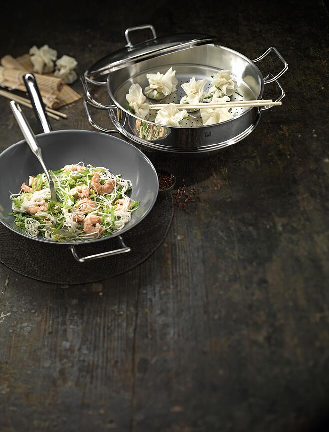 Wok con revestimiento cerámico Zwilling Plus, 32 cm
