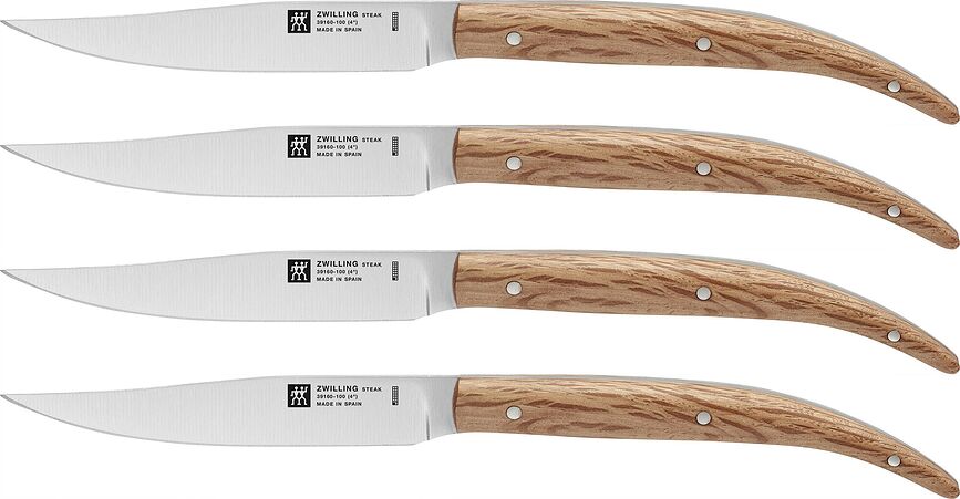 Zwilling Couteaux à Steak, 10 cm, en bois, Lot de 4