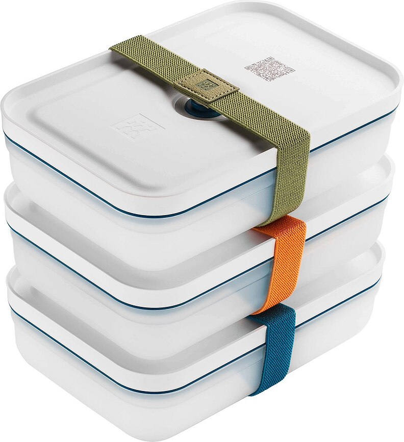 Zwilling Fresh & Save Vacuum Lunch Boxes, marine, with bands, 3 pcs.