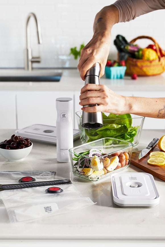 Zwilling Fresh & Save Vakuum Posude staklene s vrećicama i pumpom Set od 7 dijelova