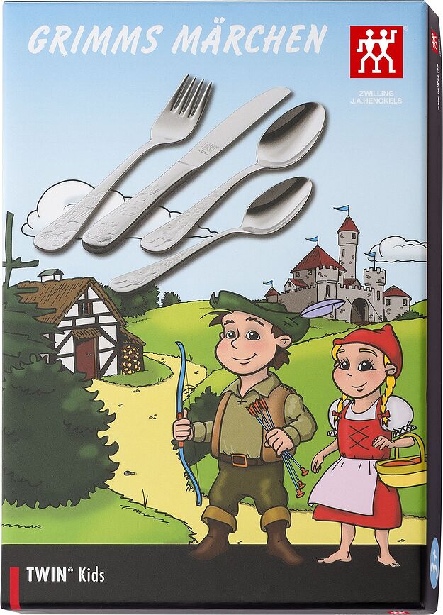 Zwilling Kids Set de Couverts pour Enfants, motif Contes de Grimm, Set 4 pièces