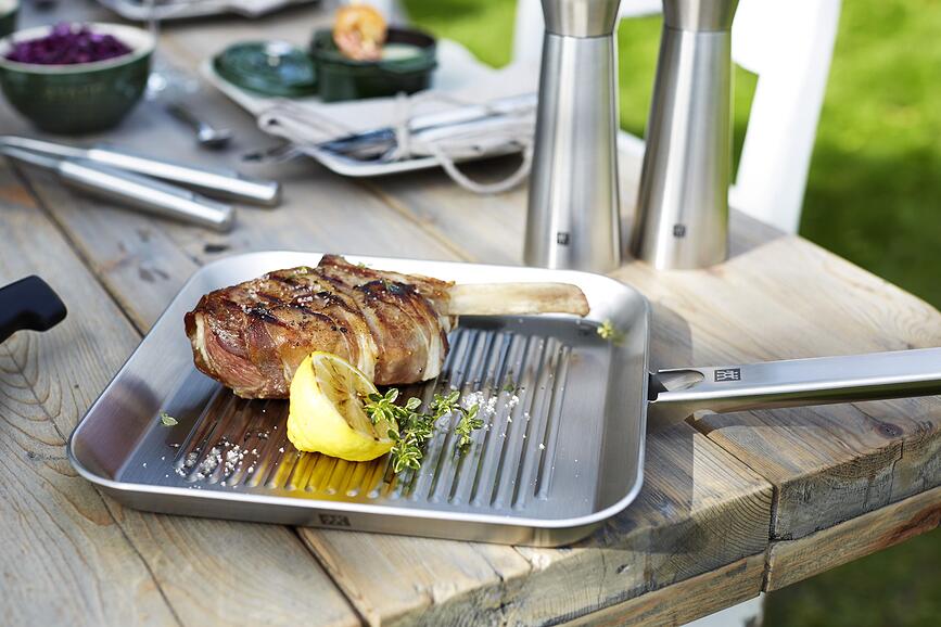 Zwilling Plus Poêle Grill 24 cm, en acier
