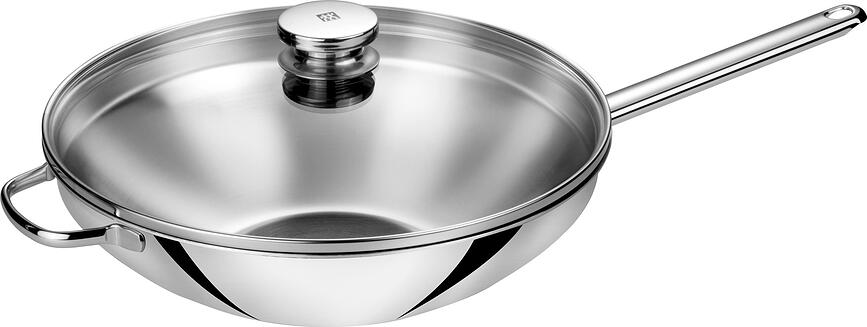 Zwilling Plus Wok 32 cm aus Stahl mit Haltegriffen