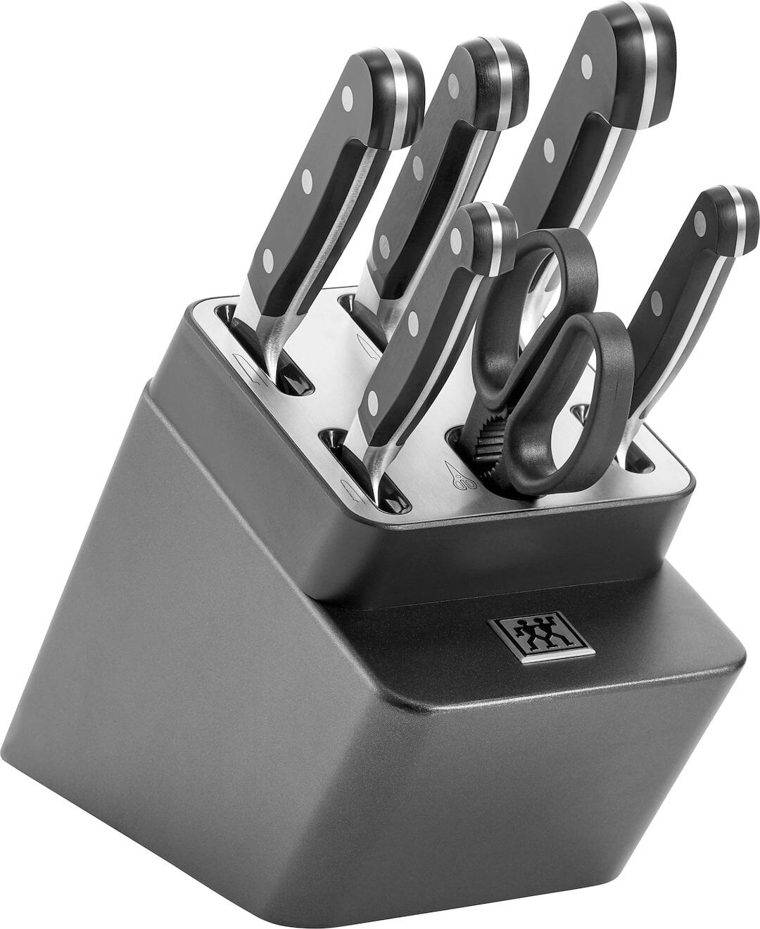 Zwilling Pro 2.0 selbstschärfender Messerblock mit 5 Messern und Schere, 7-teilig