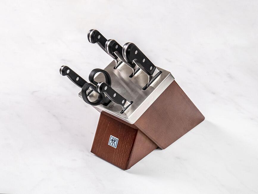 Zwilling Pro Blok za Noževe samooštreći s 5 noževa i škarama